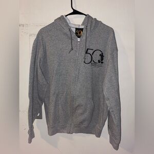 Disney Archives 50th Anniversary Zip Hoodie Gray Medium